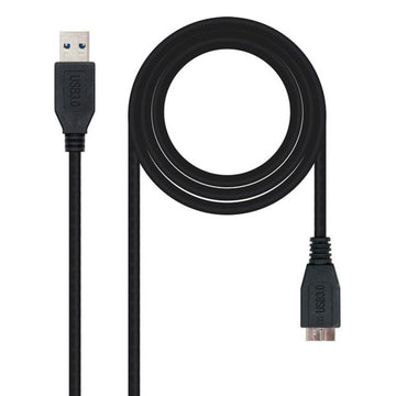 USB 3.0 A zu Micro USB-B-Kabel NANOCABLE 10.01.110-BK Schwarz