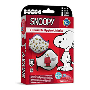 Wiederverwendbare Stoff-Hygienemaske Snoopy Erwachsener (2 uds)