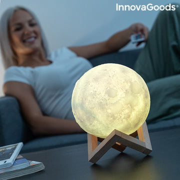 Wiederaufladbare LED Lampe Mond Moondy InnovaGoods (Restauriert B)