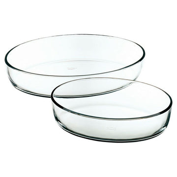Ofenpfanne Durchsichtig Borosilikatglas (2 pcs)