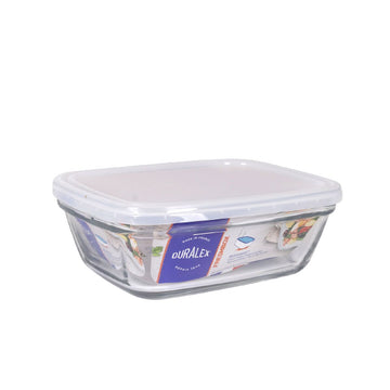Rechteckige Lunchbox mit Deckel Duralex Freshbox 1,1 L Durchsichtig rechteckig