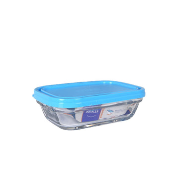 Rechteckige Lunchbox mit Deckel Duralex Freshbox Blau 400 ml
