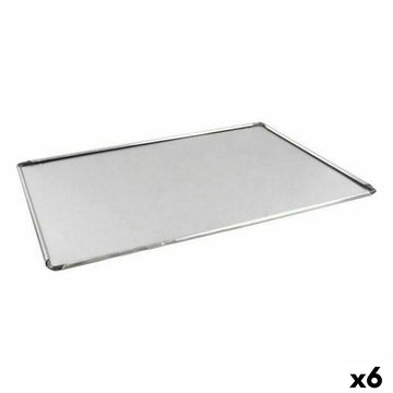 Ofenpfanne VR Silberfarben Aluminium rechteckig 40 x 28 x 0,5 cm (6 Stück)