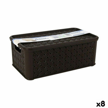 Aufbewahrungsbox mit Deckel Tontarelli Arianna 29,5 x 16,5 x 11 cm (8 Stück)
