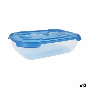Lunchbox-Set Tontarelli Nuvola 2 L Blau rechteckig 2 Stücke (12 Stück)