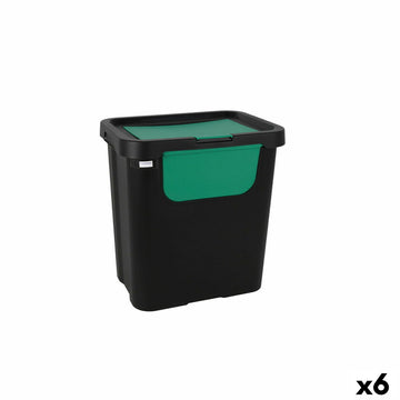 Recycling Papierkorb Tontarelli Moda double grün (6 Stück) 24 L