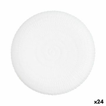 Flad plade Luminarc Ammonite Weiß Glas (Ø 26 cm) (24 Stück)