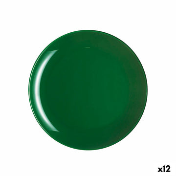 Dessertteller Luminarc Arty grün Glas (Ø 20,5 cm) (12 Stück)