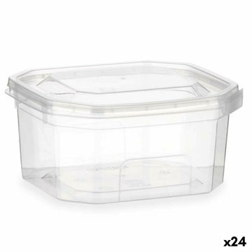 Rechteckige Lunchbox mit Deckel Durchsichtig Polypropylen 370 ml 10,7 x 5,5 x 11,7 cm (24 Stück)