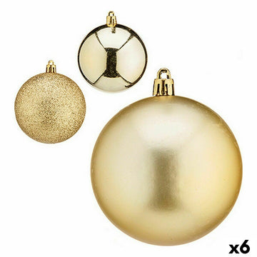 Weihnachtskugeln-Set Gold Kunststoff Ø 8 cm (6 Stück)