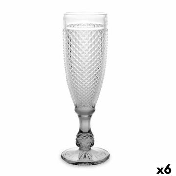 Champagnerglas Diamant Durchsichtig Anthrazit Glas 185 ml (6 Stück)