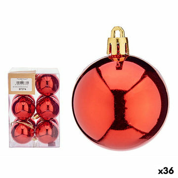 Weihnachtskugeln-Set Rot Kunststoff Ø 5 cm (36 Stück)